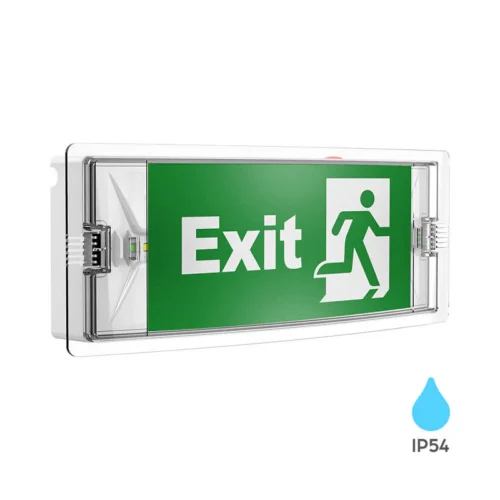 00800 BRY-EXIT-LED 3W IP54 WHT