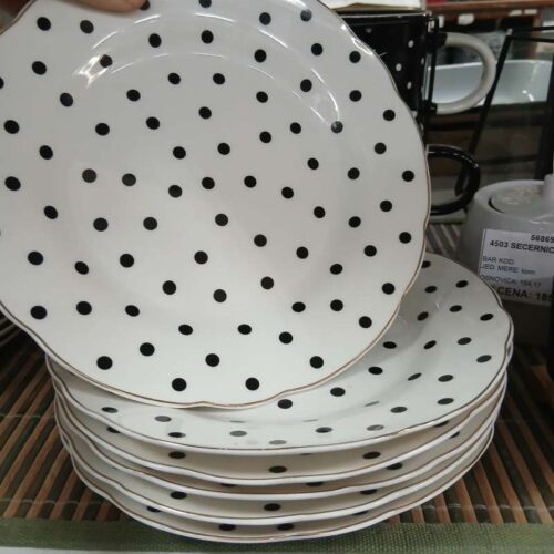 2071 TANJIRI DET/6 16CM DOTS