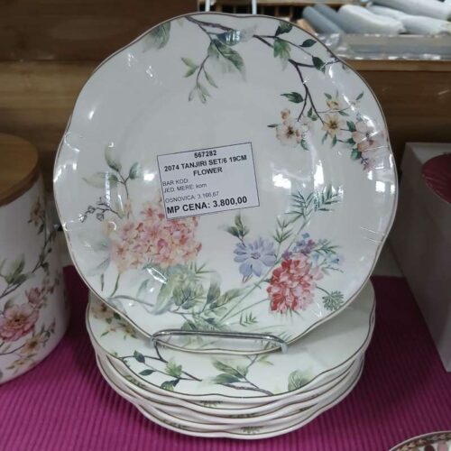 2074 TANJIRI SET/6 19CM FLOWER