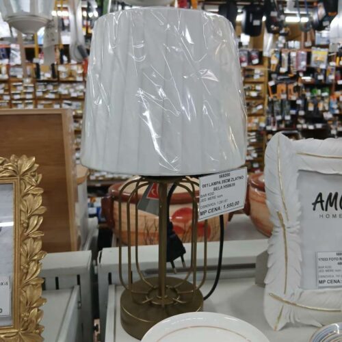 061 LAMPA 35CM ZLATNO BELA HS8639