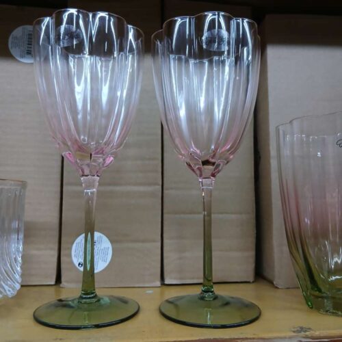 9032 CASE VINO PINK FLOWER SET/6